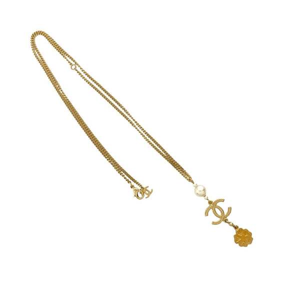 Chanel Cc Logo Flower Pendant Necklace #222168C13B - Picture 4 of 4